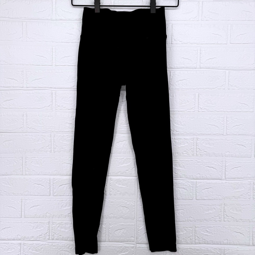 Leggings Women Size S Black Ribbed High Waisted Activewear